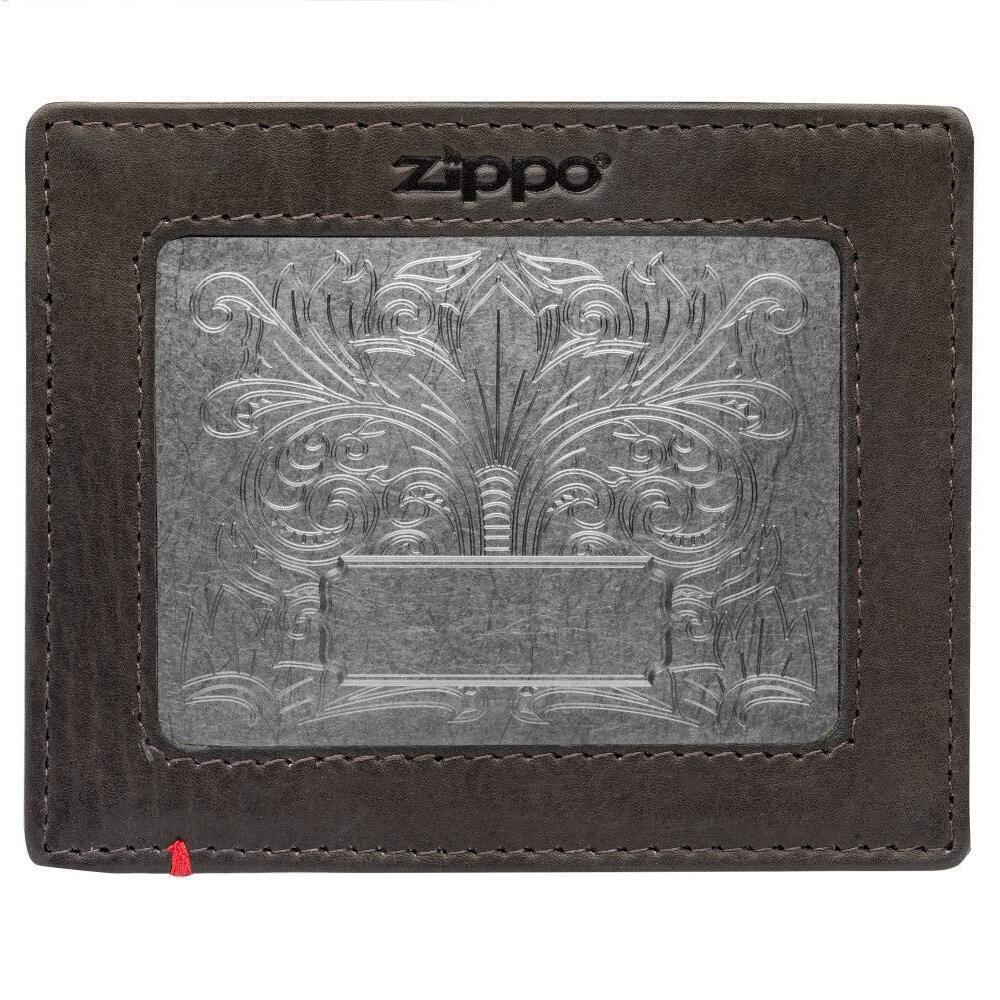 5564 Mocha Minimalist Wallet- Fandango Metal Plate Design
